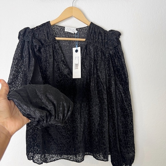 Tanya Taylor's Lucy devoré pullover top - Picture 5 of 8